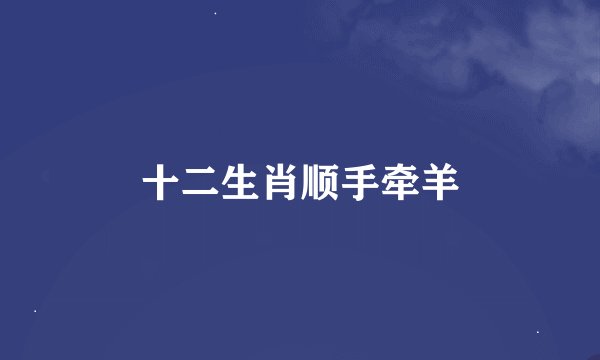 十二生肖顺手牵羊