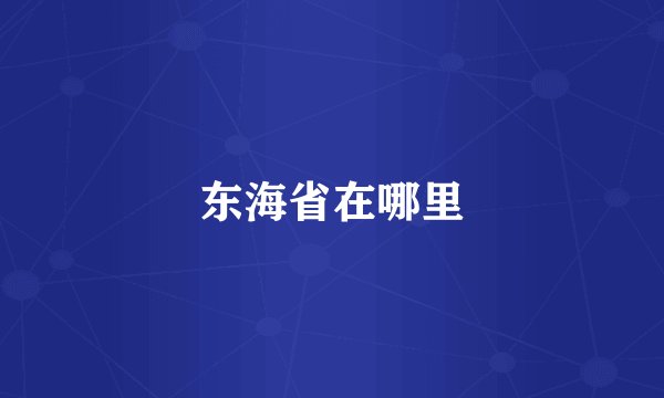 东海省在哪里