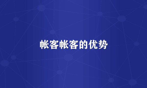 帐客帐客的优势