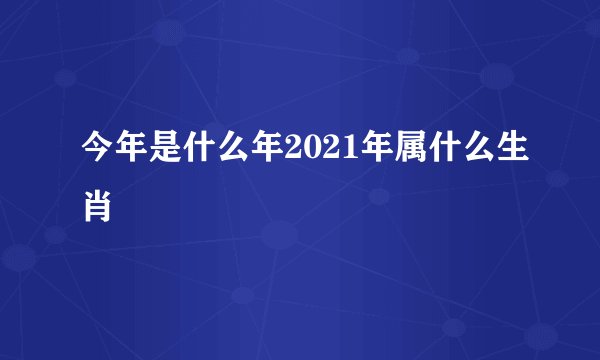 今年是什么年2021年属什么生肖