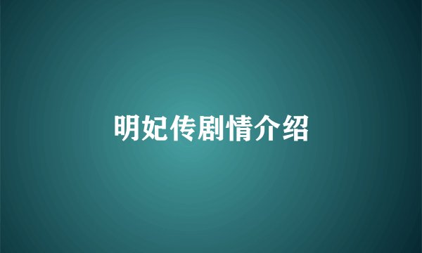 明妃传剧情介绍