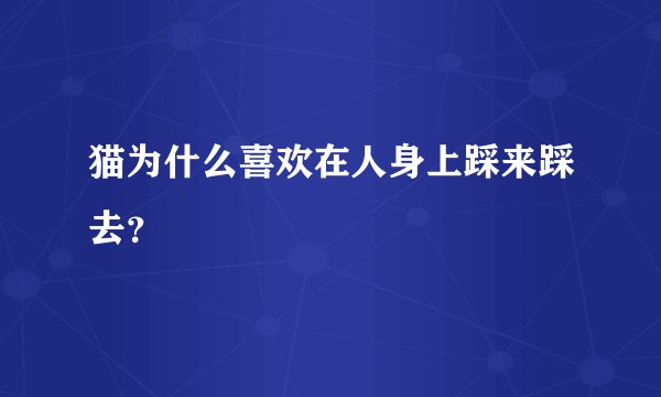 猫为什么喜欢在人身上踩来踩去？