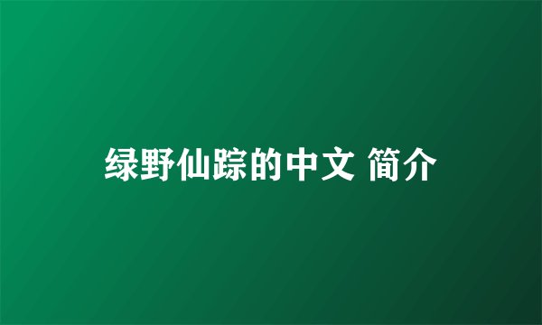 绿野仙踪的中文 简介