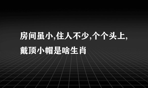 房间虽小,住人不少,个个头上,戴顶小帽是啥生肖