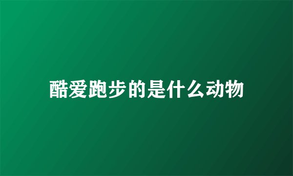 酷爱跑步的是什么动物