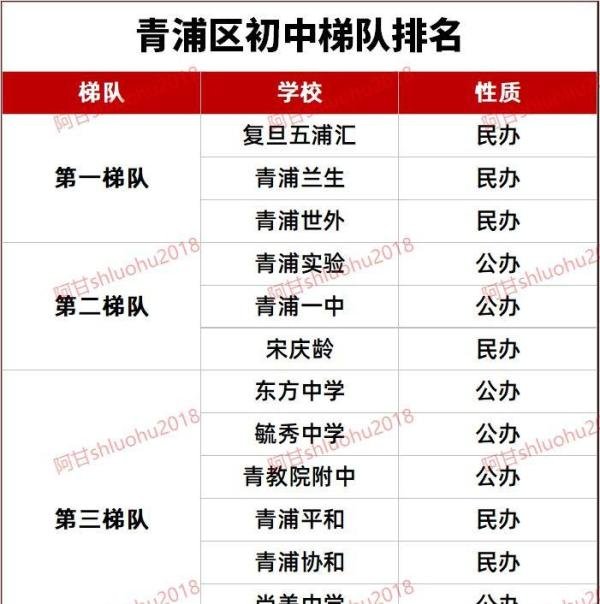 最新！2024年上海16区初中梯队排名