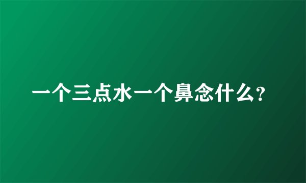 一个三点水一个鼻念什么？