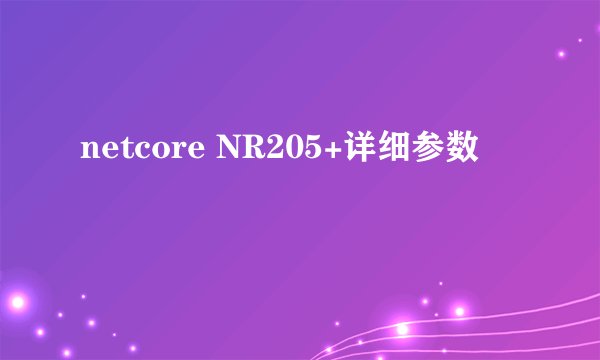 netcore NR205+详细参数