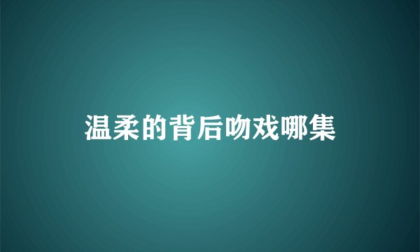 温柔的背后吻戏哪集