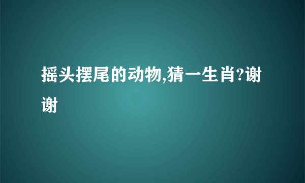 摇头摆尾的动物,猜一生肖?谢谢