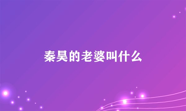 秦昊的老婆叫什么