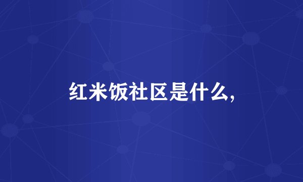 红米饭社区是什么,