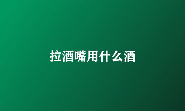 拉酒嘴用什么酒
