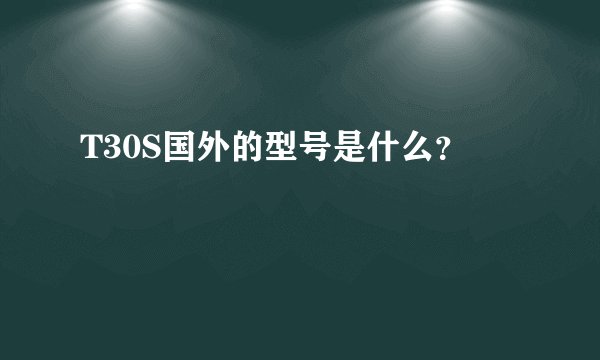 T30S国外的型号是什么？