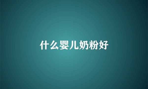 什么婴儿奶粉好