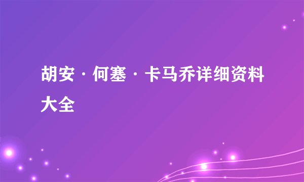 胡安·何塞·卡马乔详细资料大全