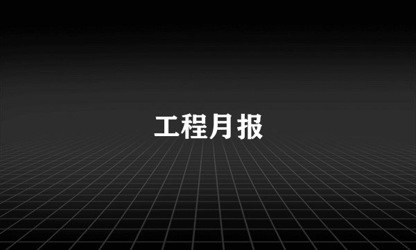 工程月报
