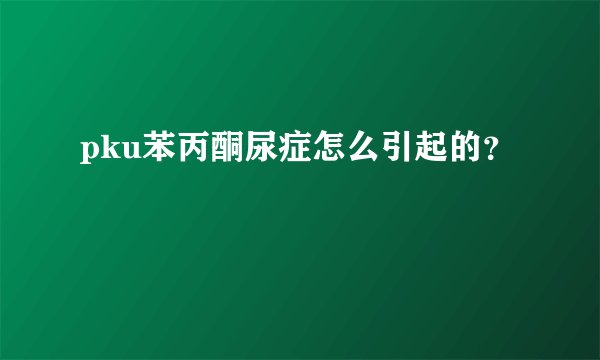 pku苯丙酮尿症怎么引起的？