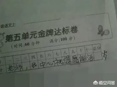搞笑试卷答案