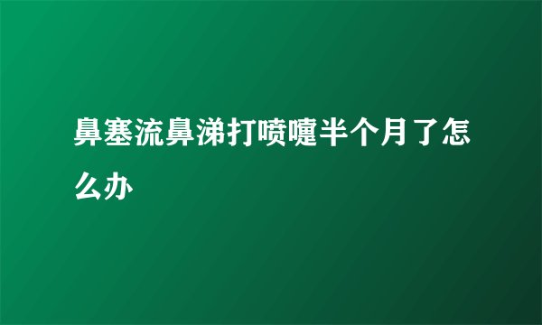 鼻塞流鼻涕打喷嚏半个月了怎么办