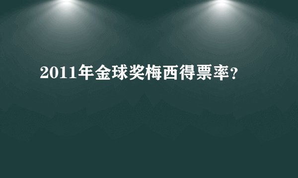 2011年金球奖梅西得票率？