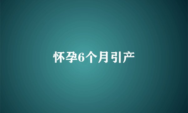 怀孕6个月引产