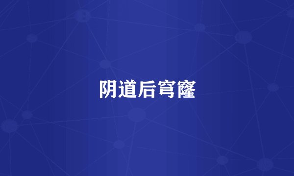 阴道后穹窿