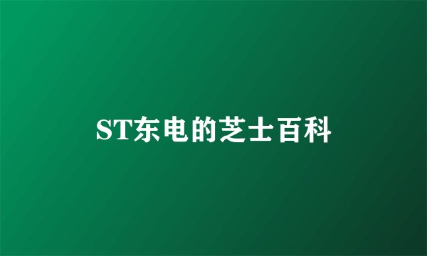 ST东电的芝士百科