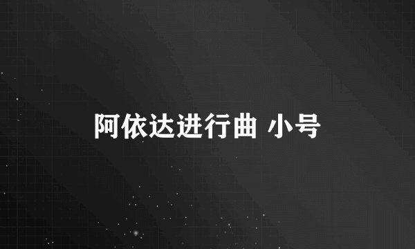 阿依达进行曲 小号