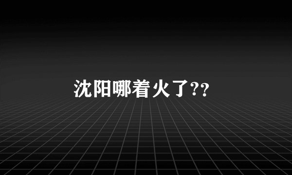 沈阳哪着火了?？
