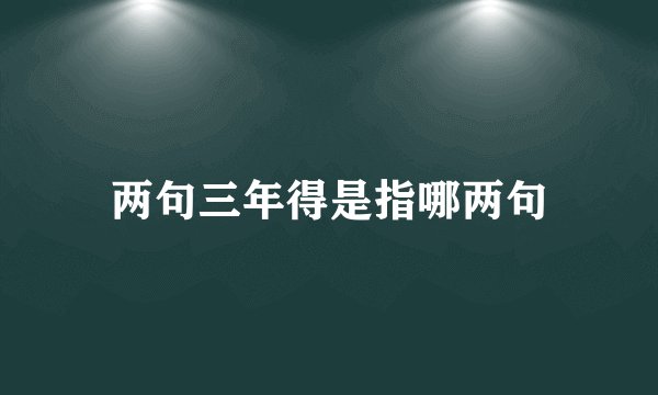 两句三年得是指哪两句