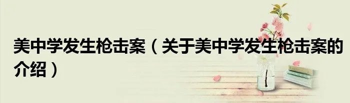 美中学发生枪击案（关于美中学发生枪击案的介绍）