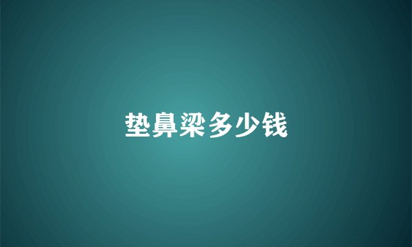 垫鼻梁多少钱