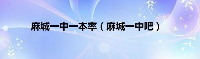麻城一中一本率（麻城一中吧）