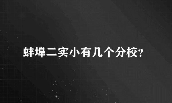 蚌埠二实小有几个分校？