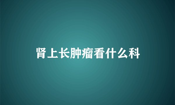肾上长肿瘤看什么科
