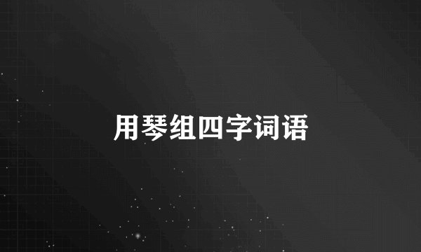 用琴组四字词语
