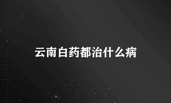 云南白药都治什么病