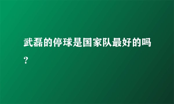 武磊的停球是国家队最好的吗？