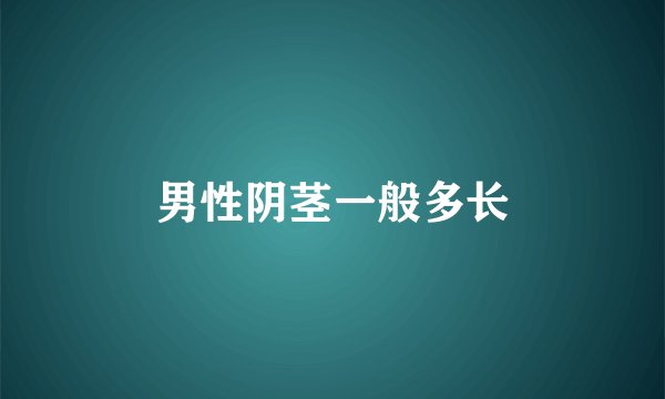 男性阴茎一般多长