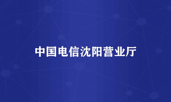 中国电信沈阳营业厅