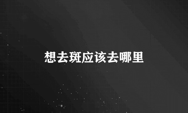想去斑应该去哪里