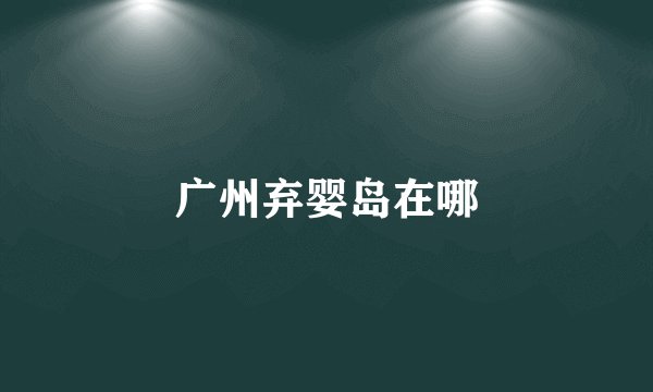 广州弃婴岛在哪