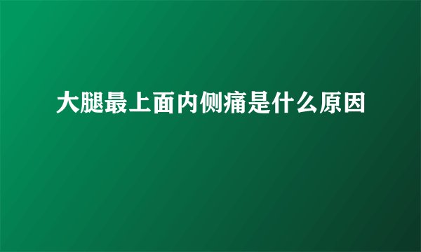 大腿最上面内侧痛是什么原因