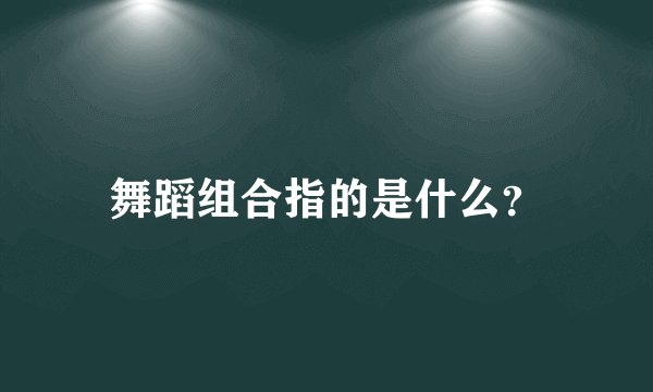 舞蹈组合指的是什么？