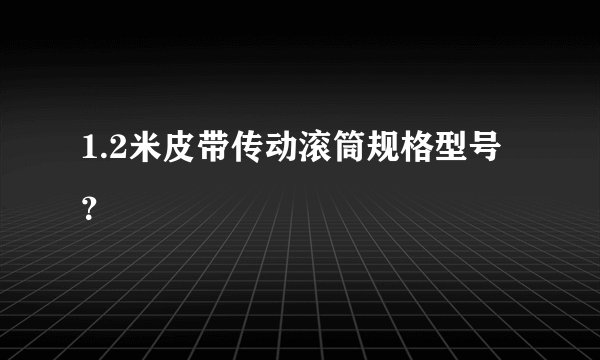 1.2米皮带传动滚筒规格型号？