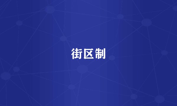 街区制