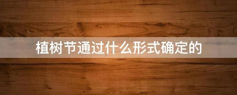 植树节通过什么形式确定的