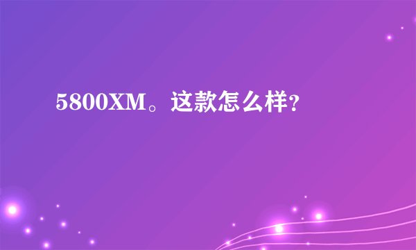 5800XM。这款怎么样？