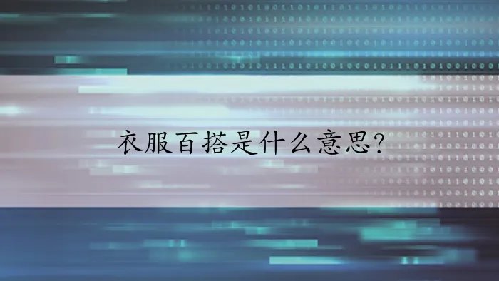 衣服百搭是什么意思？